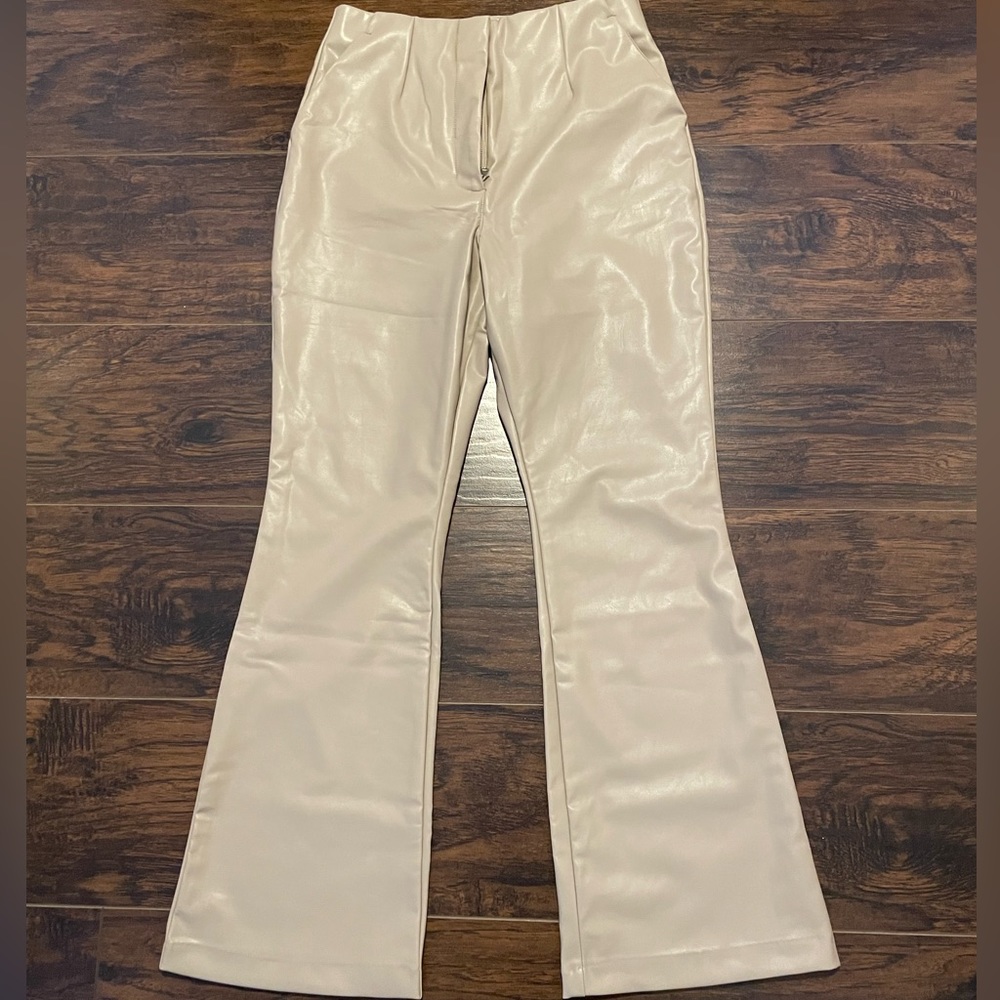 NWT Abercrombie Leather Flare Pants Curve Love